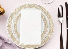 Gıda sınıfı Tek kullanımlık katı renkli basılı kağıt peçete yemek için 1/4 katlı bez kağıdı