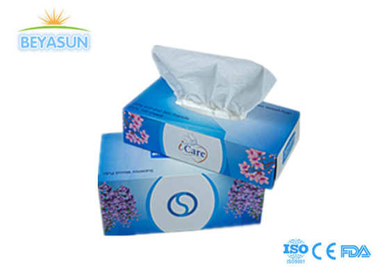 Yumuşak 2 Ply 14GSM Kağıt Bakire Ahşap Pulp Beyaz Küp Kutusu Yüz Doku