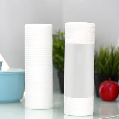 Absorbent Yıkanabilir Çevre Dostu Mutfak Kağıdı Havlu Tekrar Kullanılabilir 1 Ply 50/Paket Beyaz Rulo
